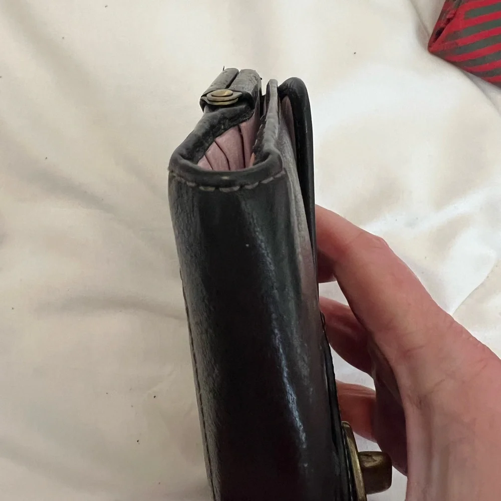 Coach Black Leather Wallet with Gold Accents - Picture 5 of 11